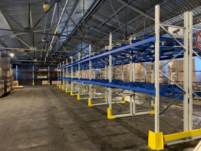 Vi utstyrte lageret i Riga med nye pallereoler 2